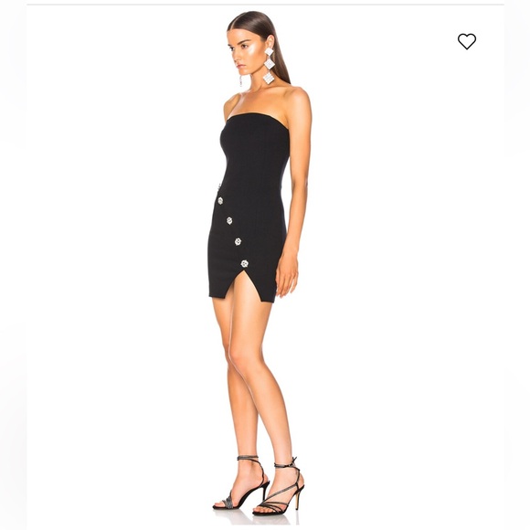 NWT FAITH CONNEXION Embellished Black Strapless Mini Dress M / L $1000 Retail - Picture 4 of 15